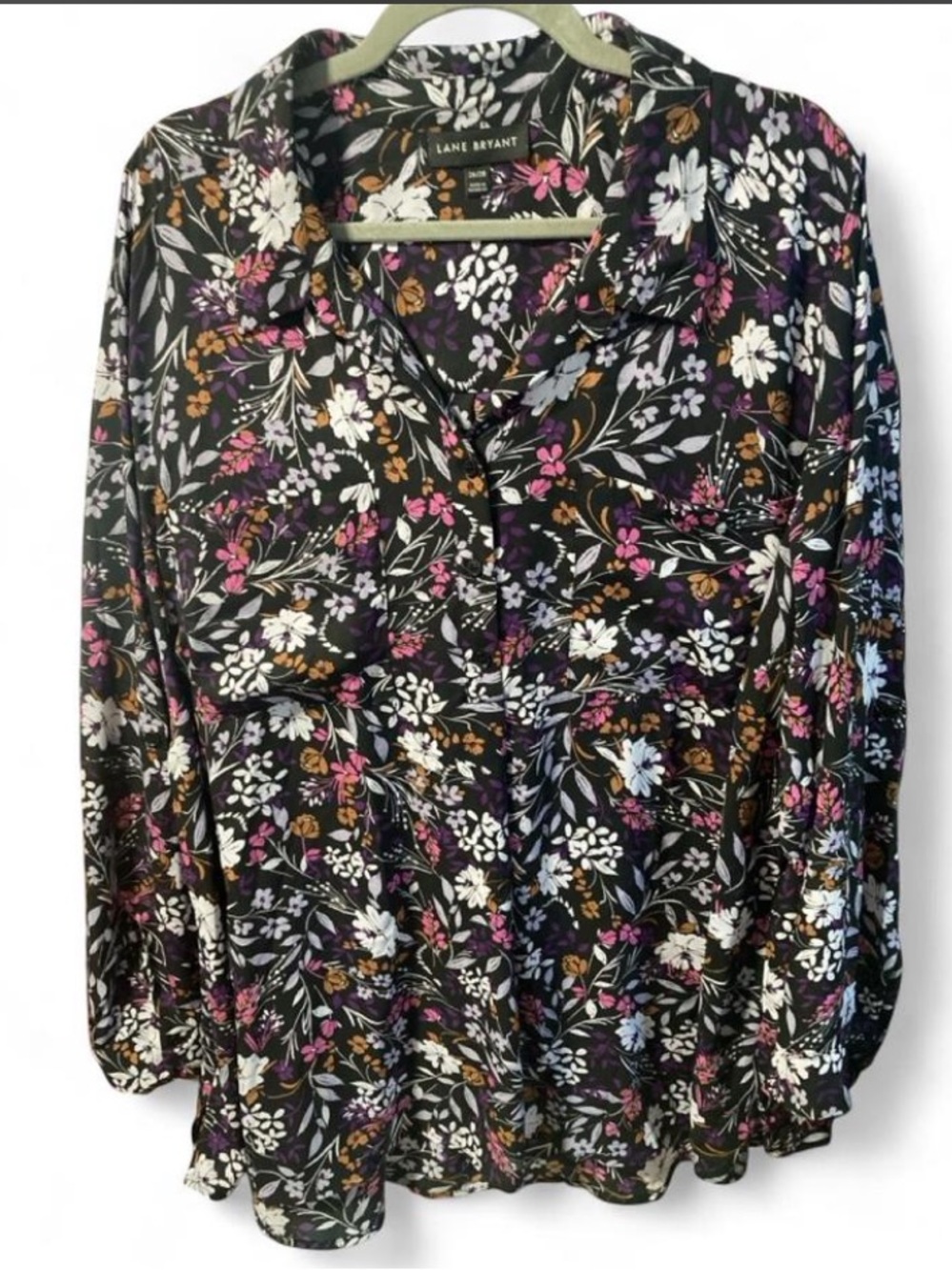 Lane Bryant floral blouse 26/28 EUC